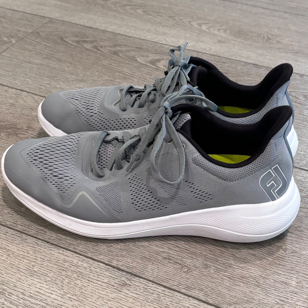 FootJoy Flex Golf Shoes Mens 10 Grey Spikeless Mesh Athletic 56142